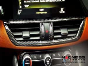Alfa Romeo Giulia Interior Center Dash Air Vent Trim - Carbon Fiber - RHD - Italian Theme - Pre '20